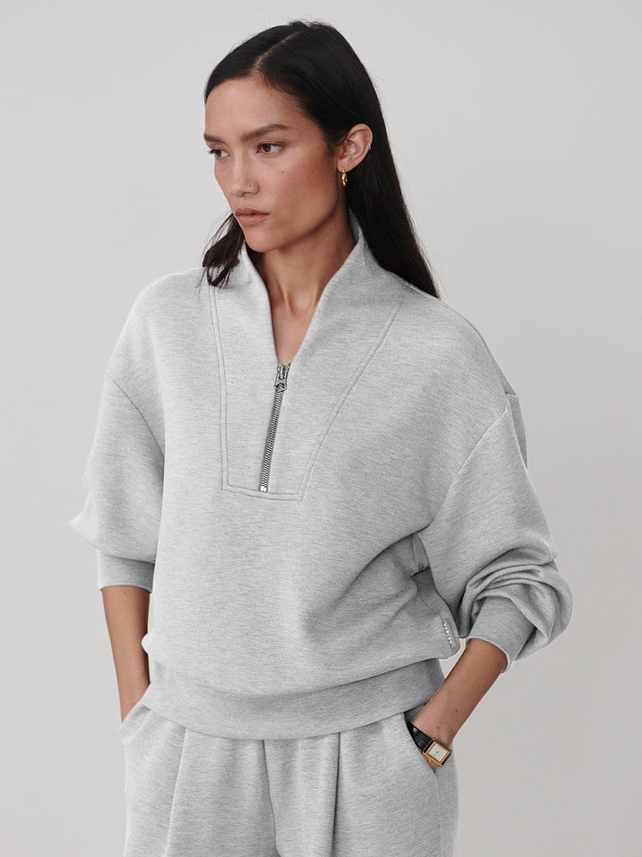 Davidson Sweat in Light Grey Marl