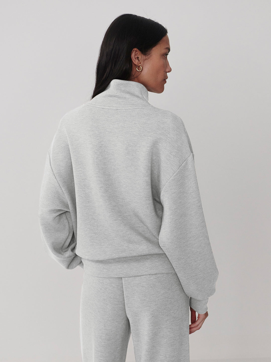 Davidson Sweat in Light Grey Marl
