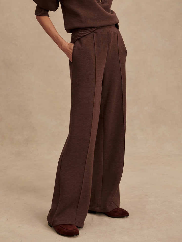 The Wide Leg Pant 30 in Coffee Bean Marl