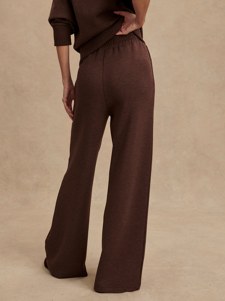 The Wide Leg Pant 30 in Coffee Bean Marl
