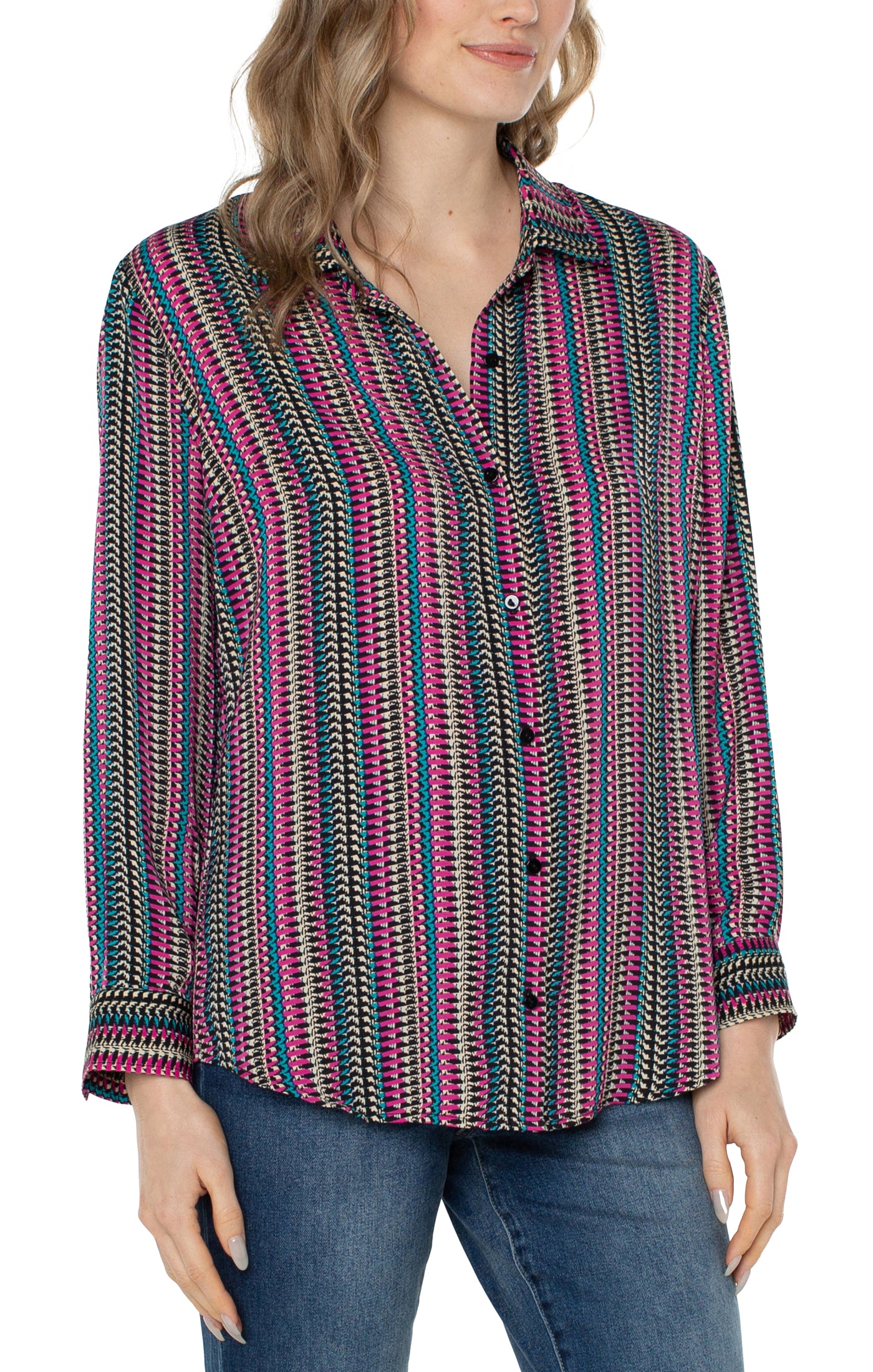 BUTTON UP BLOUSE WOVEN