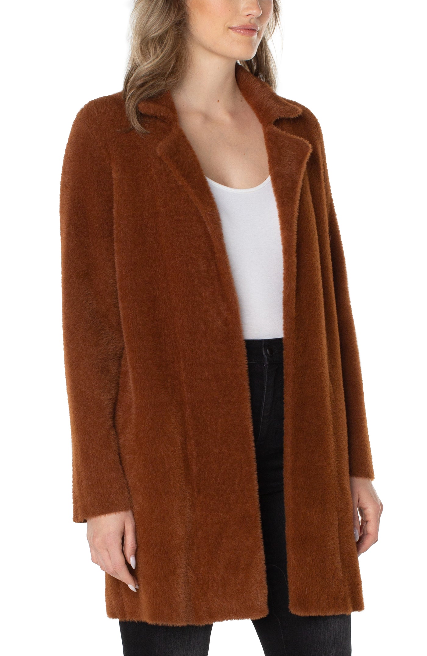 OPEN FRONT COATIGAN SWEATER