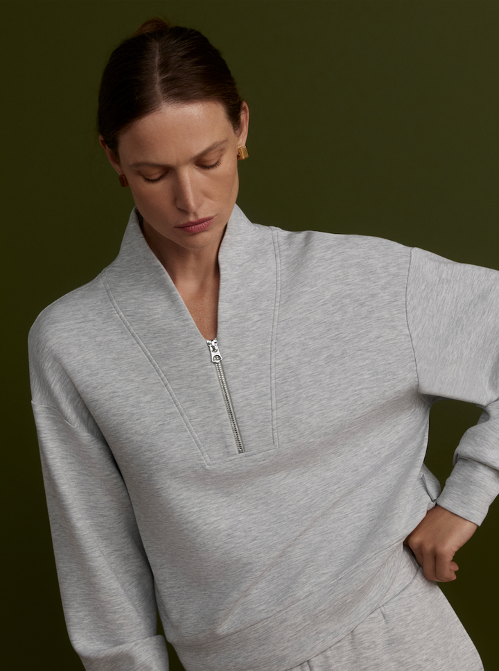 Davidson Sweat in Light Grey Marl
