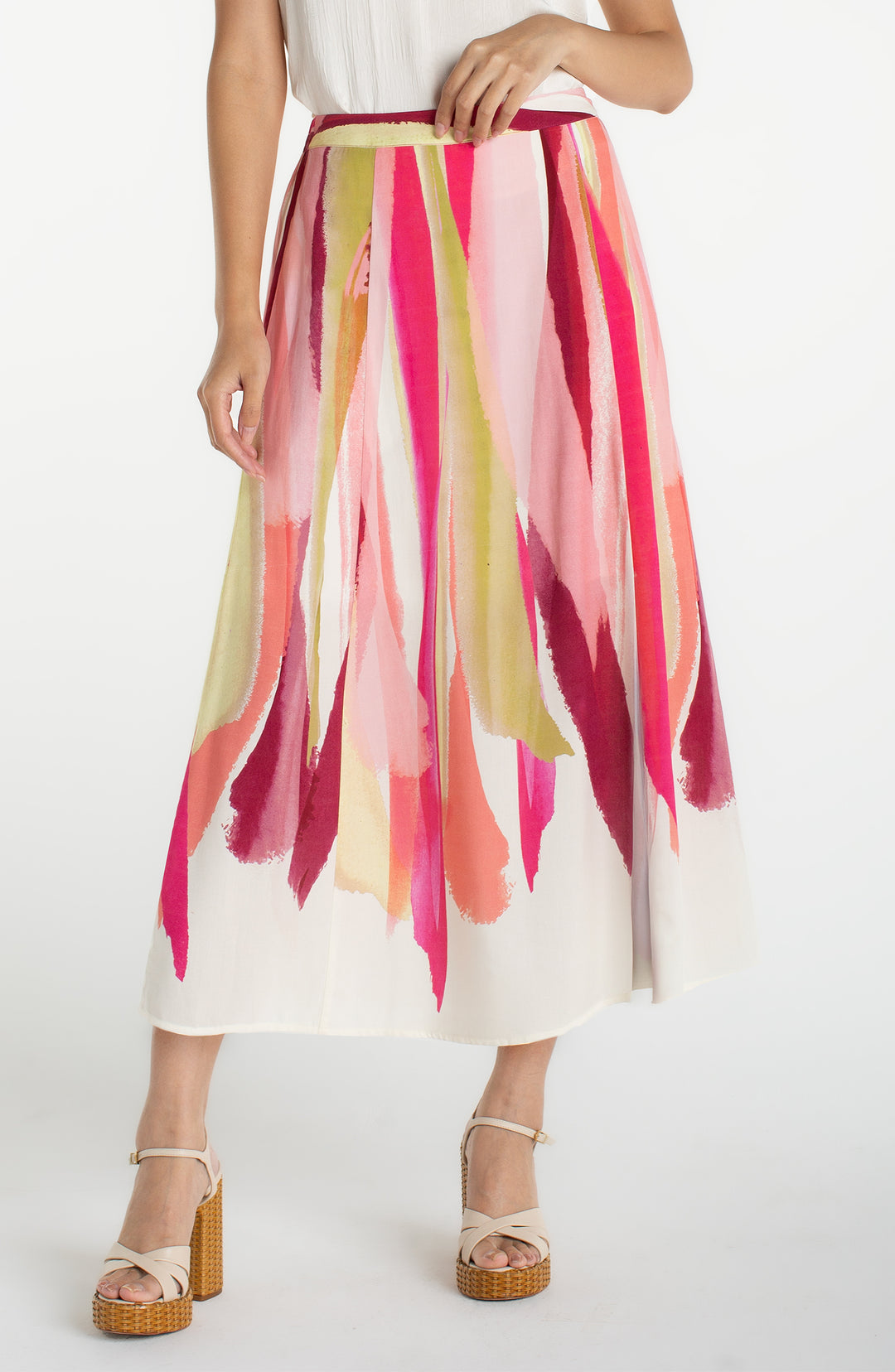 Pull on Woven Maxi Skirt