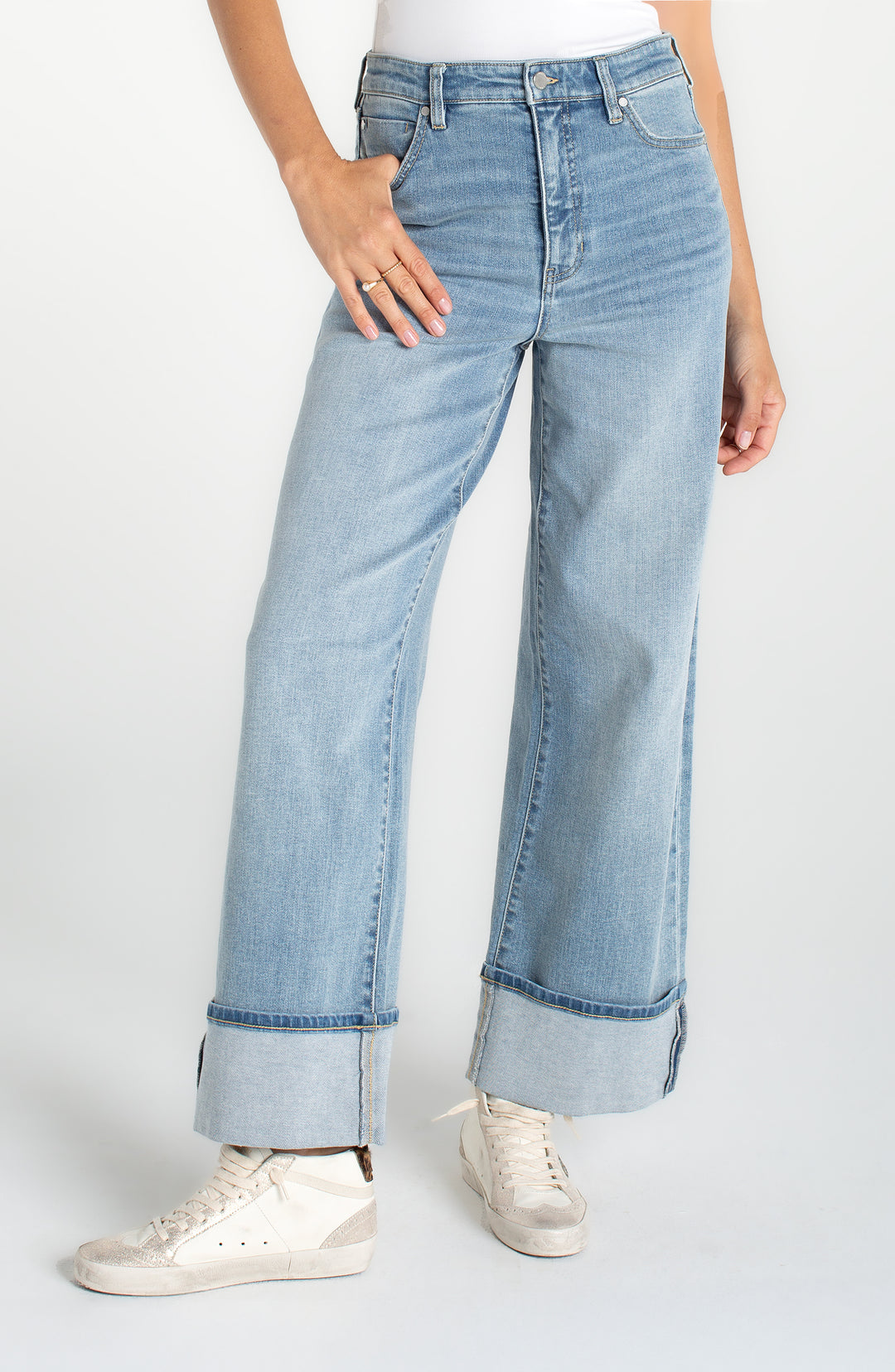 Morgan High Rise Cuffed Wide Leg (30" inseam) - Rincon Beach