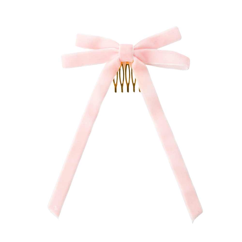 Viola Double Bow Comb - Blush
