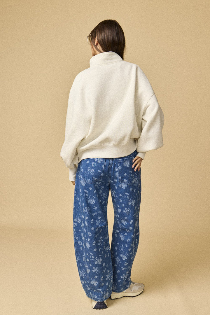 Snap Collard Sweatshirt
