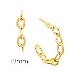 Small Chain Hoop Earring